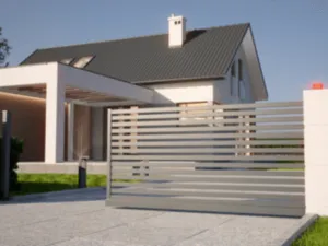 cancello moderno grigio chiaro